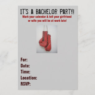 Boxhandschuhe Junggesellenabschied Einladungen