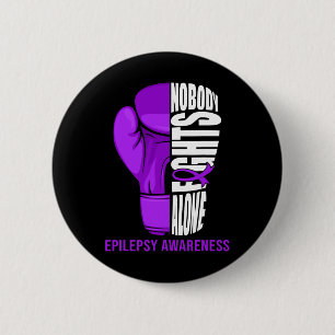 Boxhandschuhe kämpfen niemand allein gegen Epileps Button