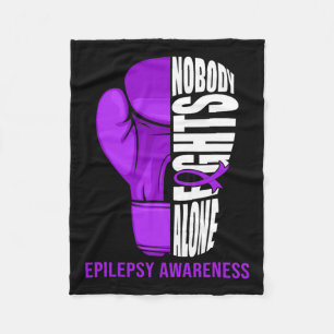 Boxhandschuhe kämpfen niemand allein gegen Epileps Fleecedecke