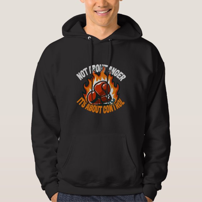 Boxhandschuhe mit Feuer Hoodie (Vorderseite)