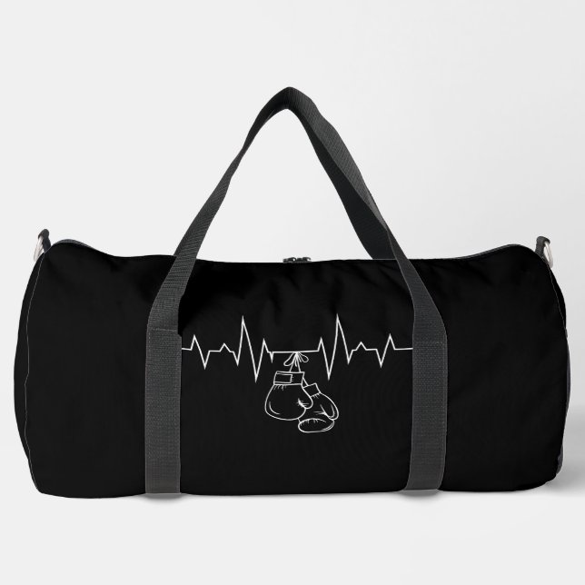 Boxhandschuhe mit Herzschlag  Duffle Bag (Vorderseite)