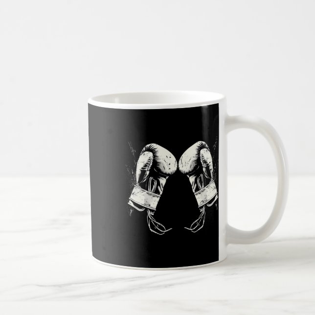 Boxhandschuhe Silhouette Kaffeetasse (Rechts)