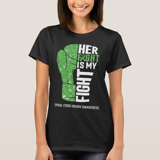 Boxhandschuhe Spinal Cord Verletzungen Krieger T-Shirt (Vorderseite)