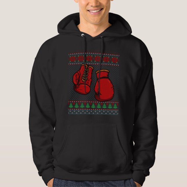 Boxhandschuhe Ugly Sweater Christmas Hoodie (Vorderseite)