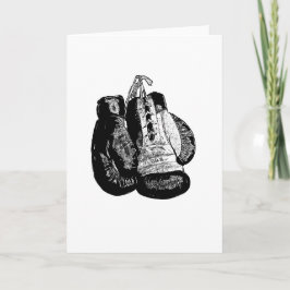 Boxhandschuhe Vintag Feiertagskarte