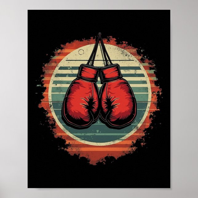 Boxhandschuhe Vintag Poster (Vorne)
