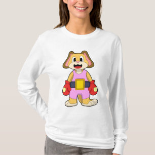 Boxhund mit Boxhandschuhen T-Shirt