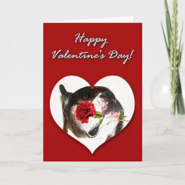 Boxhund Valentinstag Card Feiertagskarte (Vorderseite)