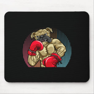 Boxhunde tragen Heavyweight Boxhandschuhe Bulld Mousepad