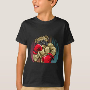 Boxhunde tragen Heavyweight Boxhandschuhe Bulld T-Shirt