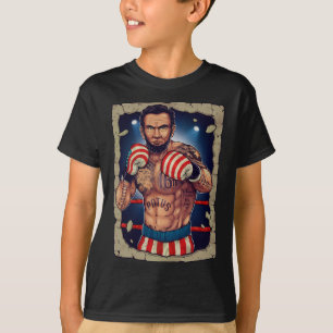 Boxing Abe Lincoln 4. Juli Shirt Abe Lincoln J