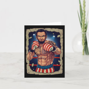 Boxing Abe Lincoln 4. Juli Shirt Abe Lincoln J Karte