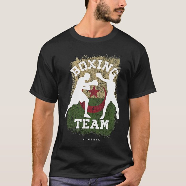 Boxing Algeria Combat Sports Fighter Boxing T-Shirt (Vorderseite)