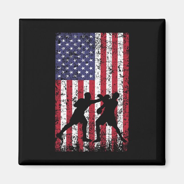 Boxing American Flag Magnet (Vorne)