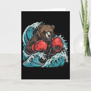 Boxing Bärenliebhaber Boxhandschuhe Kickboxen Lust Karte