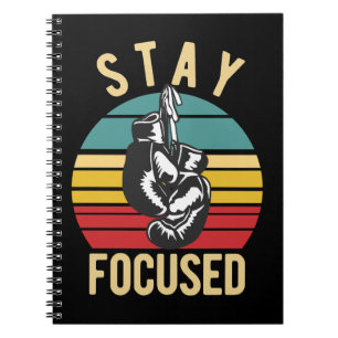 Boxing Bleibe Focused 165 boxer Notizblock