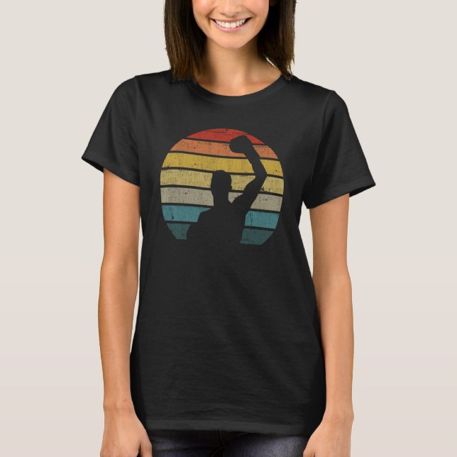 Boxing Boxer Silhouette On A Distressed Retro Suns T-Shirt (Vorderseite)