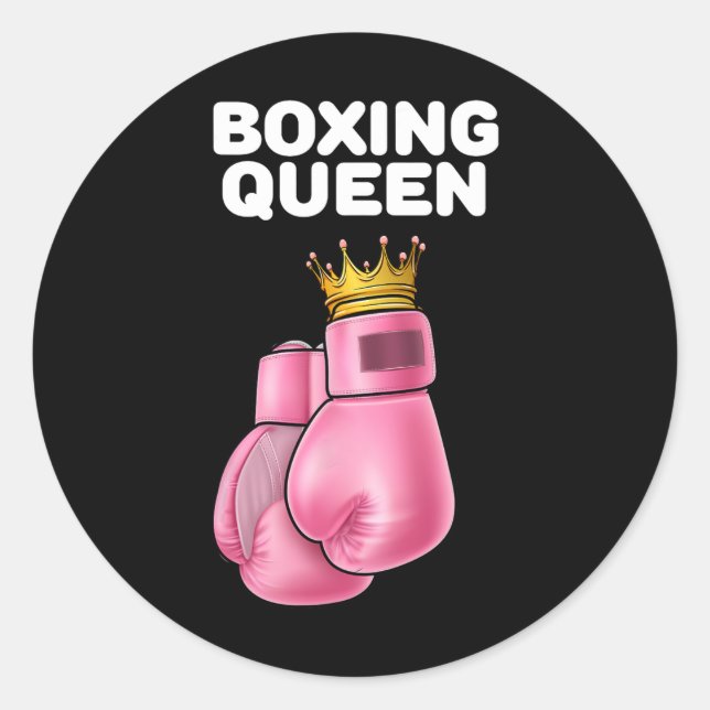 Boxing Boxing Boxing Boxing Runder Aufkleber (Vorderseite)