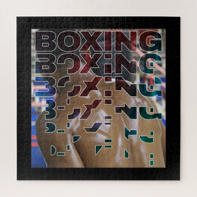 Boxing Broken Word Art for Boxer Fighter (Vertikal)