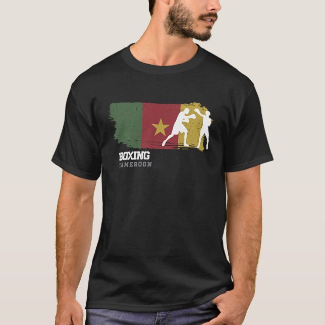Boxing Cameroon Combat Sports Fighter Boxing T-Shirt (Vorderseite)
