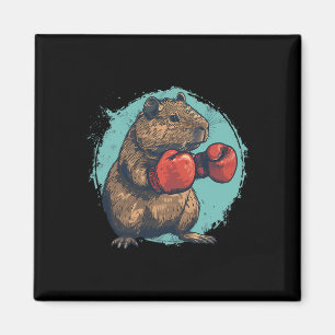 Boxing Capybyra Liebhaber Boxhandschuhe Kickboxen Magnet