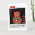 Boxing Cat Funny Birthday Card Karte<br><div class="desc">Mit diesem skurrilen und lustigen Katzendesign den Geburtstag eines jeden Katzenliebhabers stärken!</div>