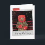 Boxing Cat Funny Birthday Card Karte<br><div class="desc">Mit diesem skurrilen und lustigen Katzendesign den Geburtstag eines jeden Katzenliebhabers stärken!</div>