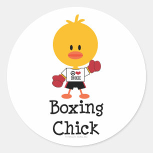 Boxing Chick Stickers