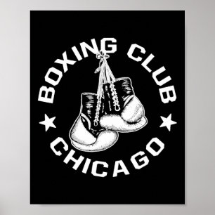 Boxing Club Chicago Handschuhe Grafik für ein Boxe Poster