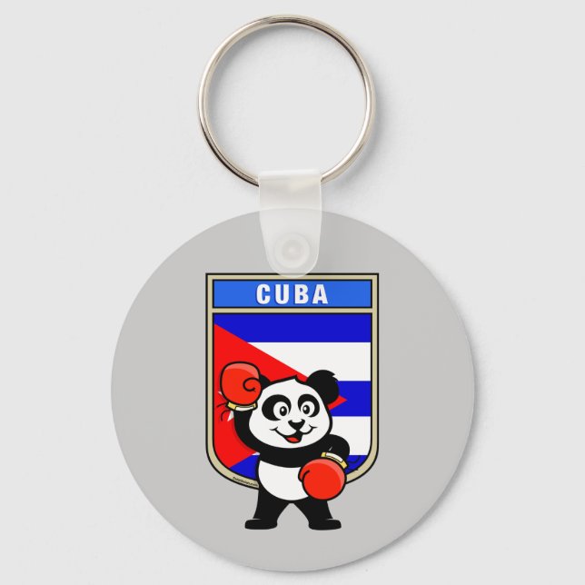Boxing Cuba Panda Schlüsselanhänger (Vorderseite)