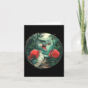 Boxing Dinosaur Boxer Dino Kickboxing T-rex Boxing Karte