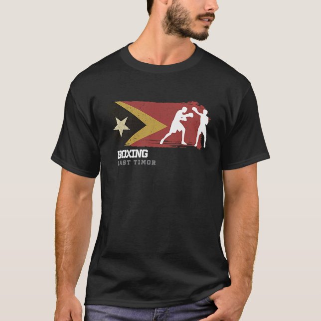 Boxing East Timor Combat Sports Fighter Boxing T-Shirt (Vorderseite)