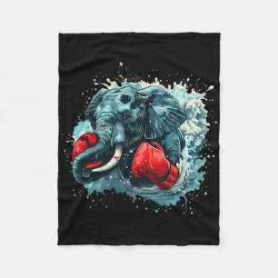 Boxing Elefant Liebhaber Boxhandschuhe Kickboxen S Fleecedecke