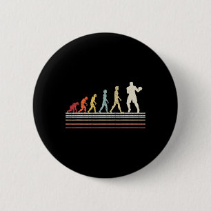 Boxing-Evolution Lustiges Boxer-Geschenk Retro Vin Button
