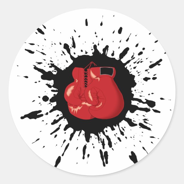 Boxing-Explosion Runder Aufkleber (Vorderseite)