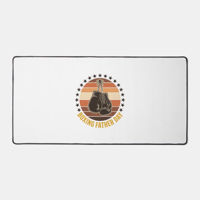 Boxing Father Day Vintage Gloves Shirt Design_1 Schreibtischunterlage (Vorderseite)