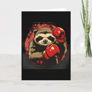 Boxing Faultier Liebhaber Boxhandschuhe Kickboxen Karte