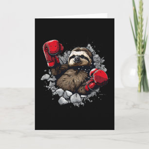 Boxing Faultier Liebhaber Boxhandschuhe Kickboxen Karte