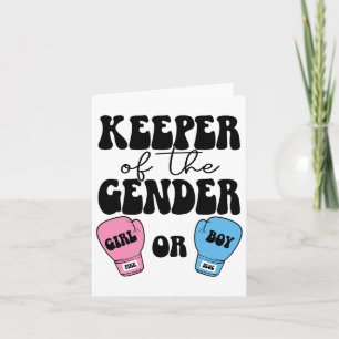 Boxing Gender Reveal Idee Party Keeper of the Gend Karte