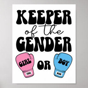 Boxing Gender Reveal Idee Party Keeper of the Gend Poster