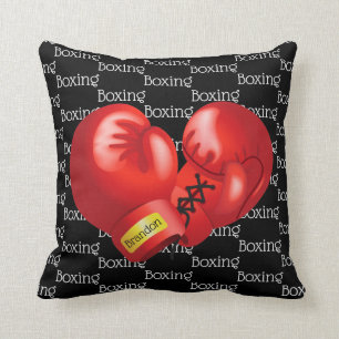 Boxing gezogener Text-Entwurfspfeil Kissen