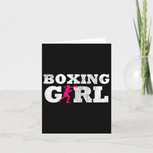 Boxing Girl Player Silhouette Sportgeschenk Karte
