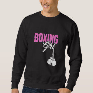Boxing Girl Women Healthy Fitness Workout Lifestyl Sweatshirt