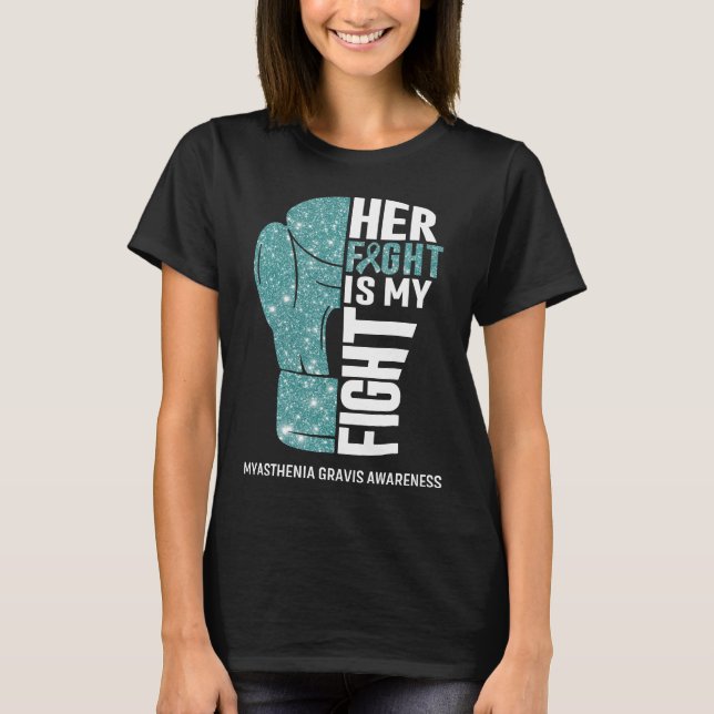 Boxing Gloves Myasthenia Gravis Warrior T-Shirt (Vorderseite)