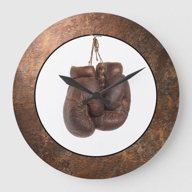 Boxing Gloves   wall clock Große Wanduhr (Vorderseite)
