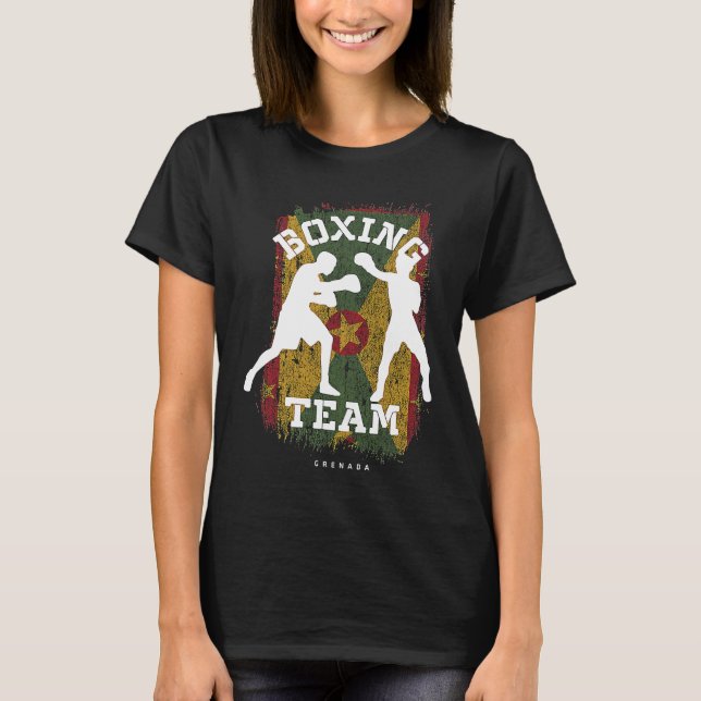 Boxing Grenada Combat Sports Fighter Boxing T-Shirt (Vorderseite)