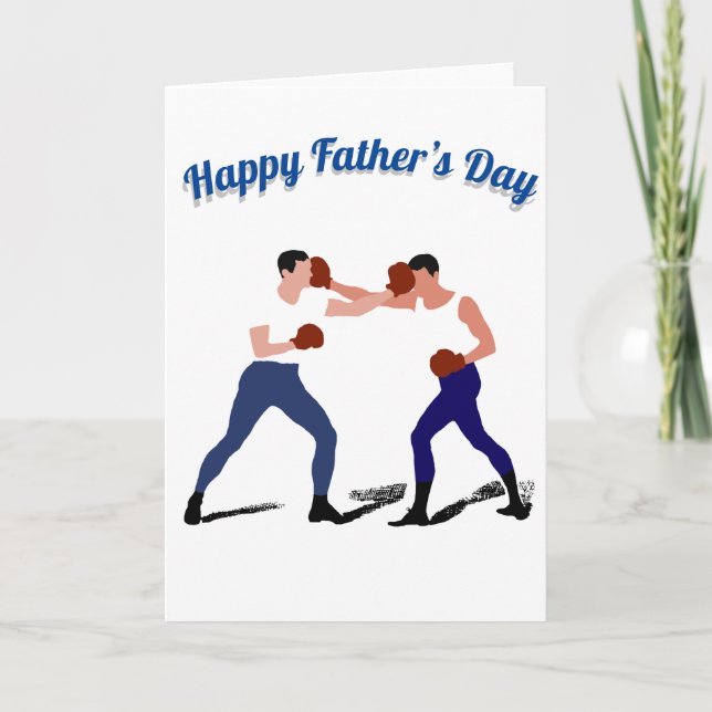 Boxing Happy Vatertag Karte (Vorderseite)