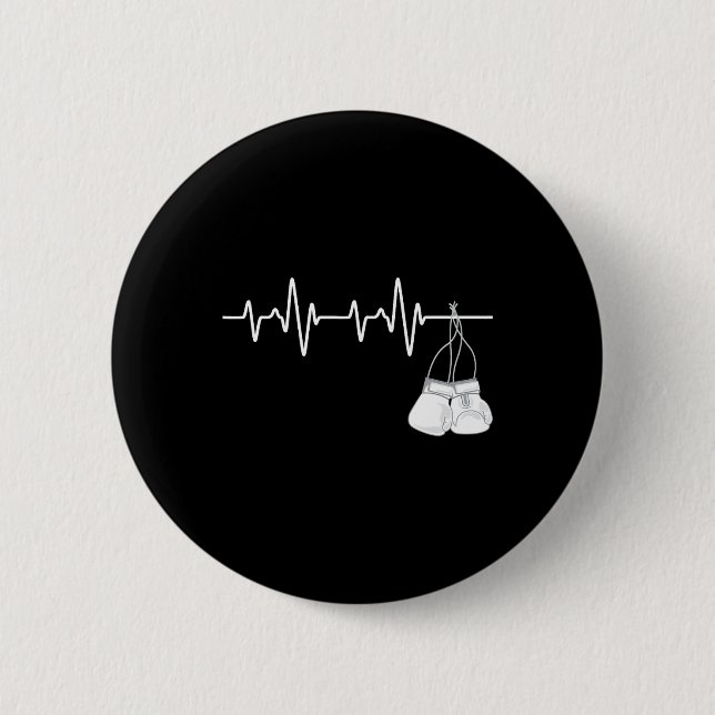 Boxing Heartbeat - Boxing Lover Boxer Kickboxing F Button (Vorderseite)