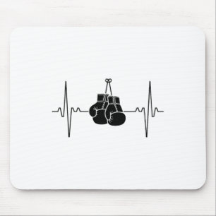 Boxing Heartbeat Line Punch Design Mousepad