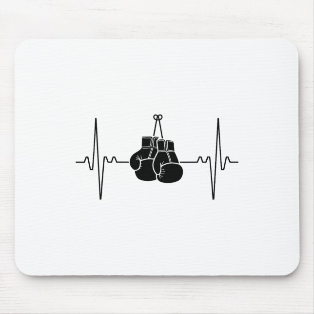 Boxing Heartbeat Line Punch Design Mousepad (Vorne)